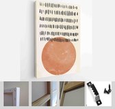 A trendy set of Abstract Hand Painted Illustrations for Wall Decoration, Social Media Banner, Brochure Cover Design or Postcard Background - Modern Art Canvas - Vertical - 19376455