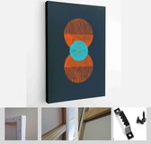 Mid Century Modern Design. A trendy set of Abstract Hand Painted Illustrations for Wall Decoration, Social Media Banner, Brochure Cover Design - Modern Art Canvas - Vertical - 1952