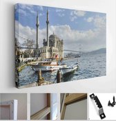 A beautiful view of Ortakoy Mosque and Bosphorus bridge in Istanbul, Turkey - Modern Art Canvas - Horizontal - 65451691 - 115*75 Horizontal