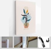 Abstract Botanical Organic Art Illustration. Set of soft color painting wall art for house decoration. Minimalistic canvas background design - Modern Art Canvas - Vertical - 1957430638 - 40-30 Vertical