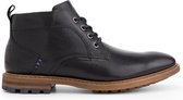 Travelin' Brandon Heren leren veterschoenen - Zwart leer - Maat 43