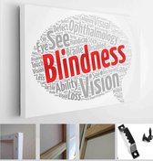 Blindness message bubble word cloud collage, medical concept background - Modern Art Canvas - Horizontal - 1821413513 - 80*60 Horizontal