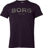 Björn Borg Logo T-Shirt Black Beauty  - Shirt - Korte Mouw - Heren - Maat XL - Zwart