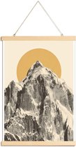 JUNIQE - Posterhanger Mountainscape 5 -40x60 /Geel & Grijs