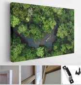 Aerial photo of river in amazon rainforest jungle in Peru - Modern Art Canvas - Horizontal - 1677523960 - 50*40 Horizontal