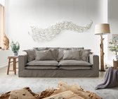 Hoezenbank Noelia Beige 240x140 cm met kussens