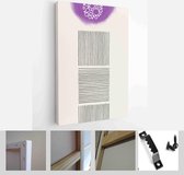 Set of Abstract Hand Painted Illustrations for Postcard, Social Media Banner, Brochure Cover Design or Wall Decoration Background - Modern Art Canvas - Vertical - 1856049658 - 80*6