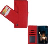 Tablethoes Geschikt voor: Samsung Galaxy S21 Plus Rood Boekhoesje | Portemonnee Book Case met 5 kaartsleuven