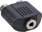 3,5mm Jack mono (v) - Tulp stereo (v) adapter