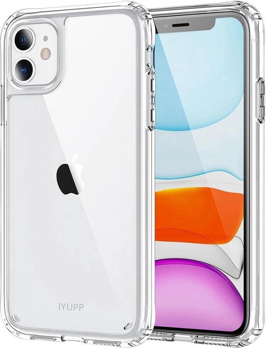IYUPP Hoesje geschikt voor iPhone 11 Hoesje - Shockproof Back Cover - Transparant Doorzichtig