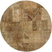 MOMO Rugs - MOMO Rugs Vintage Patchwork Beige 70 Vloerkleed - 250x250 cm - Rond -  Tapijt -  - Beige