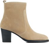 Stefano Lauran Vrouwen Suède       Enkellaarsjes / Laarzen / Damesschoenen S1057 - Beige - Maat 39