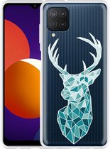Hoesje Geschikt voor Samsung Galaxy M12 Art Deco Deer