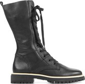 Paul Green Vrouwen Leren  Veterboots / Laarzen / Damesschoenen 9891 - Zwart - Maat 37