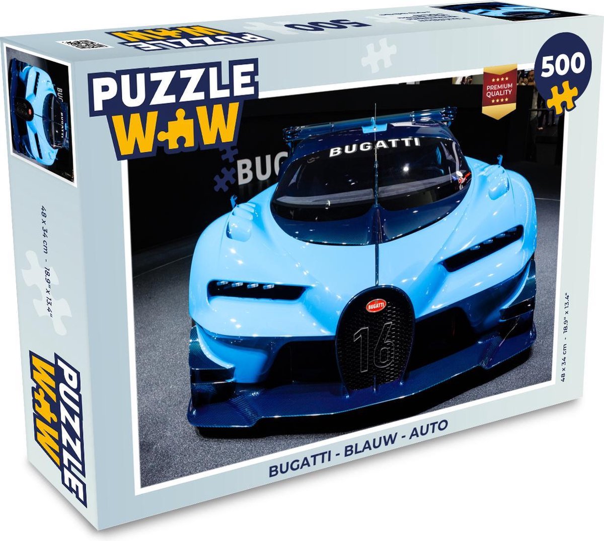 Puzzle Bugatti - Blauw - Voiture - Puzzle - Puzzle 500 pièces | bol.com