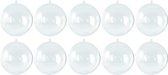 50x Transparante hobby/DIY kerstballen 6 cm - Knutselen - Kerstballen maken hobby materiaal/basis materialen