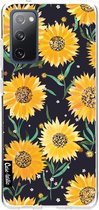 Casetastic Samsung Galaxy S20 FE 4G/5G Hoesje - Softcover Hoesje met Design - Sunflowers Print