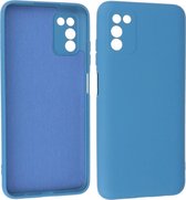 Hoesje Geschikt voor de Samsung Galaxy A03s - Fashion Color Backcover Telefoonhoesje - Navy