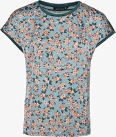 Jazlyn dames T-shirt met bloemenprint - Blauw - Maat M