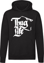 Thug Life Hoodie | sweater |  joint | ganster | west side | tupac | rap | Unisex | Trui | Sweater | Capuchon | Zwart