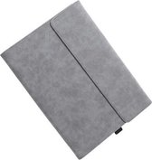 Clamshell tablet beschermhoes met houder voor MicroSoft Surface Pro4 / 5/6 12,3 inch (schapenleer / grijs)