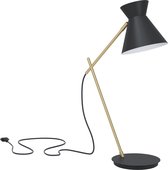 EGLO Amezaga Tafellamp - E27 - 57,5 cm - Zwart/Geelkoper