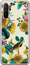 OnePlus Nord CE 5G hoesje siliconen - Zonnebloemen / Bloemen | OnePlus Nord CE case | geel | TPU backcover transparant