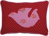 Hoyz | Kussen Rosie Patchwork Roze | 30 X 40 | Sierkussen Voor Woonkamer Of Slaapkamer