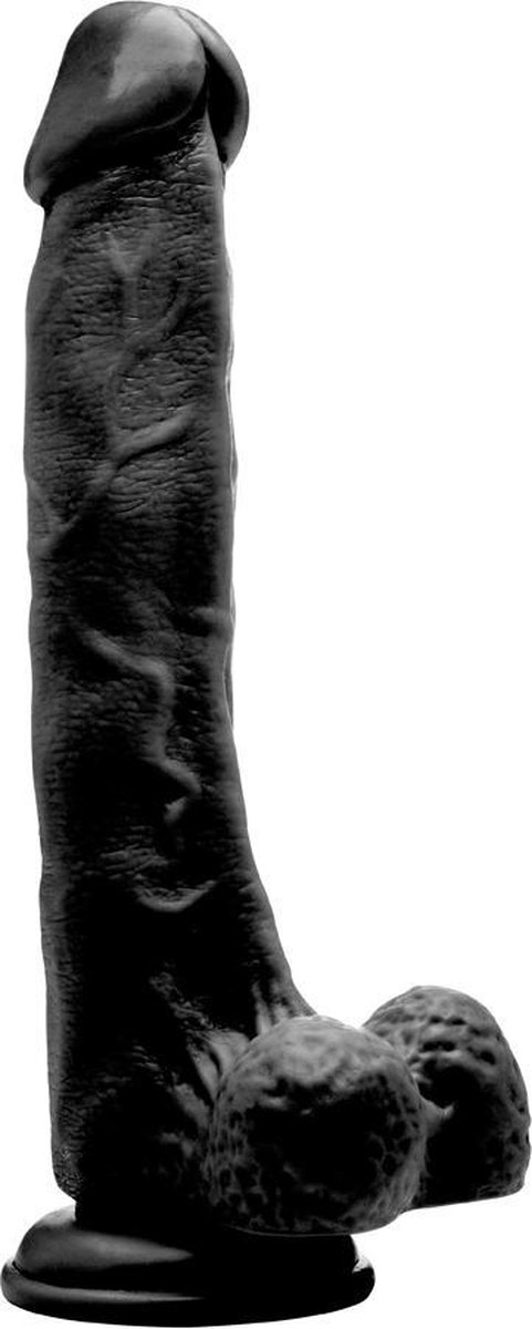 Realrock – Realistische Dildo met Uitgesproken Aders en Balzak voor Ongekend Genot 27 cm - Zwart