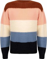 Indian Blue meiden gebreide sweater Striped Ultra Marine