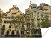 Architectuur van Gaudi Poster 120x90 cm - Foto print op Poster (wanddecoratie woonkamer / slaapkamer) / Europese steden Poster