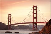 Walljar - San Francisco - Golden Gate Bridge II - Muurdecoratie - Poster met lijst