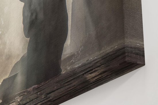 Artaza Peinture sur toile Homme en prière dans une vieille mosquée – 30 x 30 – Klein – Photo sur toile – Impression sur toile