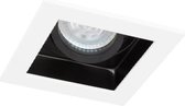 LED 5.5W Inbouwspot | wit met zwart | zwart | vierkant - Dim to warm