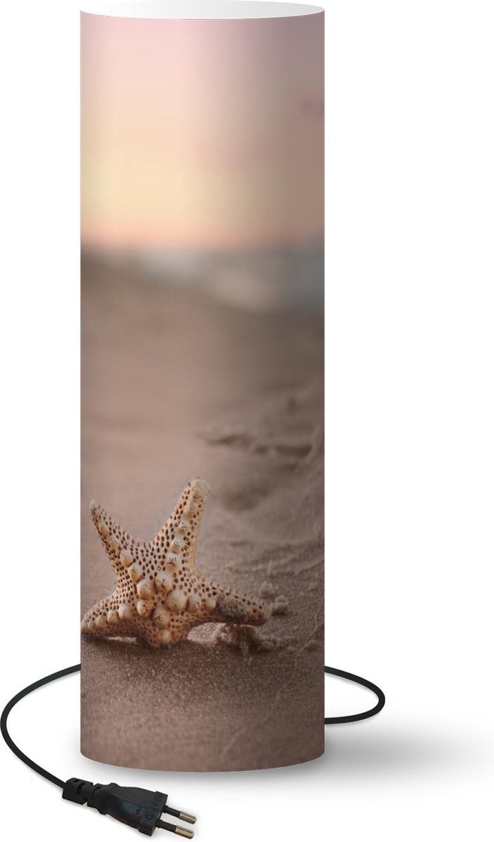 Lamp - Nachtlampje - Tafellamp slaapkamer - Zeester - Zand - Zon - 50 cm hoog - Ø15.9 cm - Inclusief LED lamp