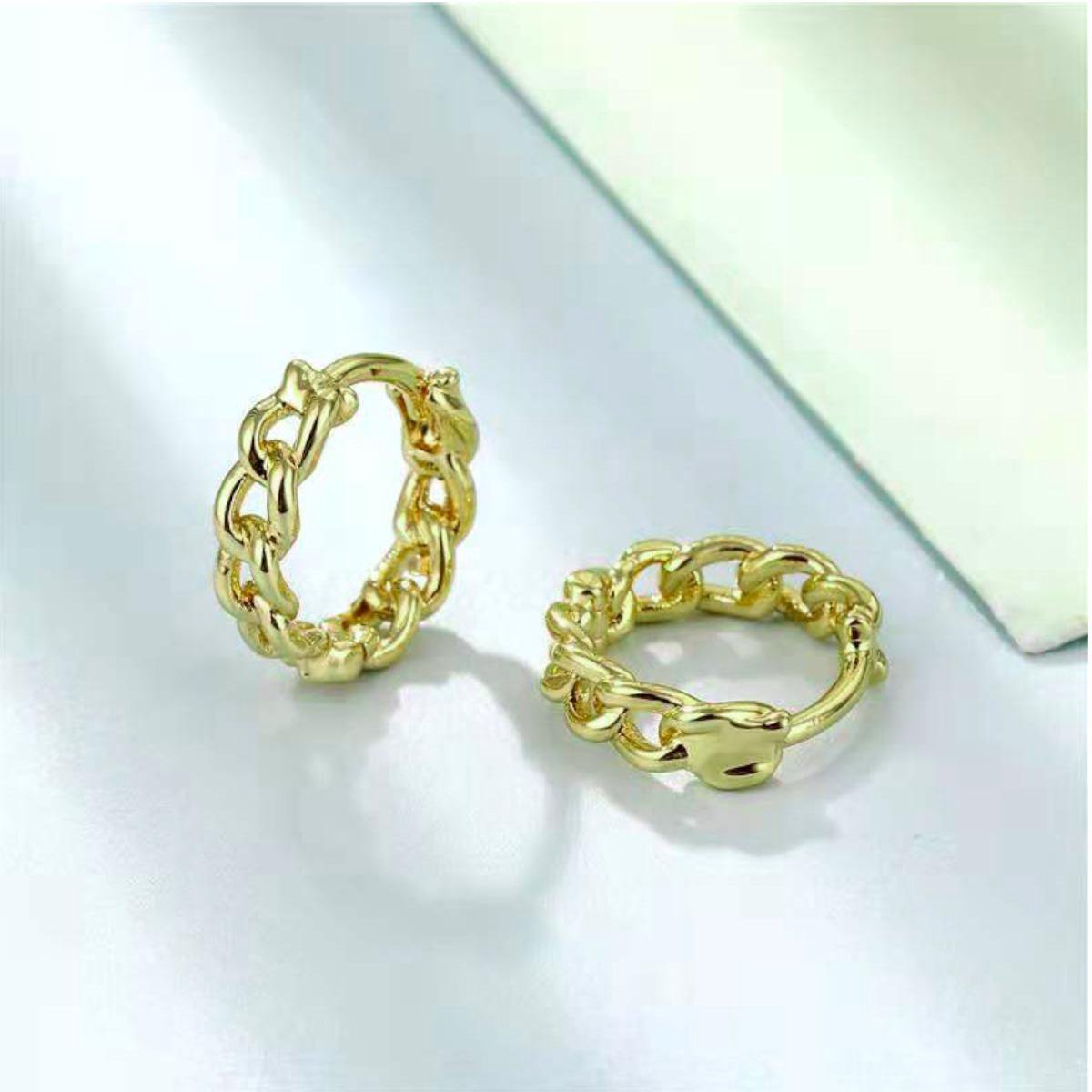 Gading® dames unisex Klapoorringen - staak dames heren Oorbellen - goudkleurig rond buis - 9mm-3mm