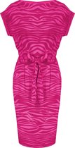 Zebra Strik Jurk Fuchsia