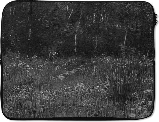 Pochette ordinateur 15 pouces 38x29 cm - Vincent van Gogh - Pochette Macbook & Laptop Représentation Zwart et blanc d'Asnières - Peinture de Vincent van Gogh - Pochette ordinateur portable avec photo