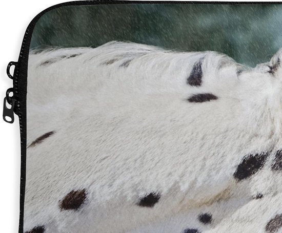 Housse ordinateur 13 pouces 34x24 cm - Appaloosa - Housse Macbook & Laptop cheval Appaloosa cheval avec bonhomme de neige - Housse ordinateur portable avec photo