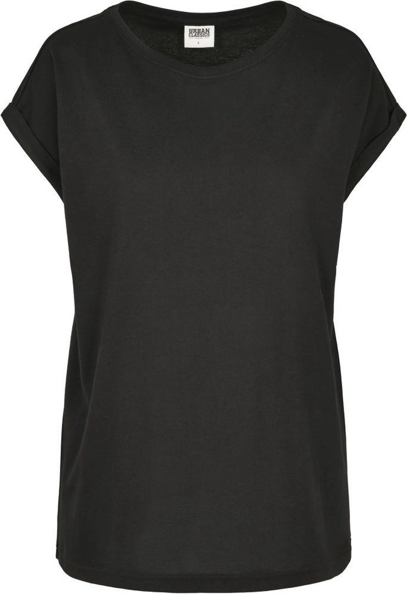 Urban Classics Organic Extended Shoulder Kinder T-shirt Kids 134 Zwart