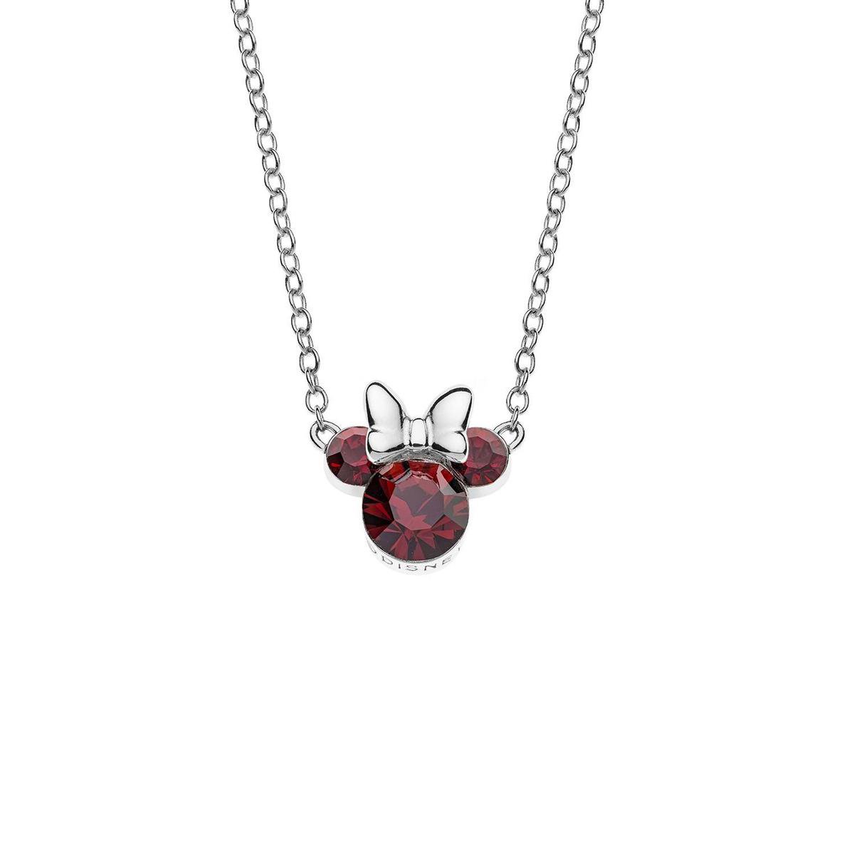 Lucardi - Meisjes - Kinderketting met hanger met plating - Geboortesteen - Cadeau - Echt Zilver - Zilverkleurig