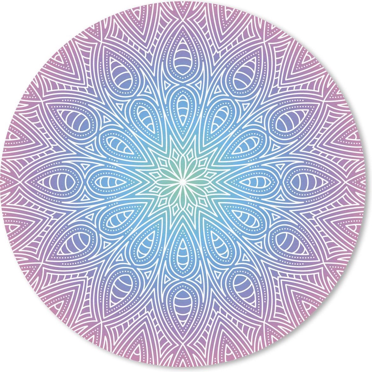 Muismat rond 40x40 cm - Mousepad Mandala met detail - Ronde muismatten