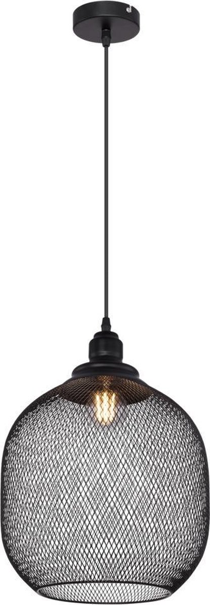 Moderne hanglamp - Zwart - Mesh - E27 fitting | Valentino