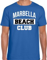 Marbella beach club zomer t-shirt voor heren - blauw - beach party / vakantie outfit / kleding / strand feest shirt S