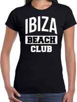 Ibiza beach club zomer t-shirt voor dames - zwart - beach party / vakantie outfit / kleding / strand feest shirt L