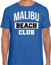 Malibu beach club zomer t-shirt voor heren - blauw - beach party / vakantie outfit / kleding / strand feest shirt S