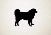 Kaukasische owcharka - Caucasian Shepherd Dog - Silhouette hond - L - 75x99cm - Zwart - wanddecoratie