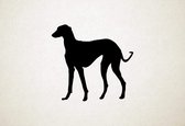 Azawakh - Silhouette hond - S - 45x48cm - Zwart - wanddecoratie