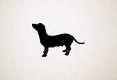 Doxiepoo - Silhouette hond - L - 63x97cm - Zwart - wanddecoratie