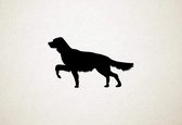 Ierse rood-witte Setter - Silhouette hond - L - 60x102cm - Zwart - wanddecoratie
